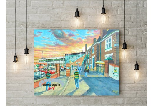 Northampton Saints RU Franklins Gardens Stadium 'Going to the Match' Wall Art Canvas